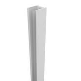 Matt White Fixed Frameless Shower Screen Radius Corner Fixed Panel with Dry Glaze U Channels